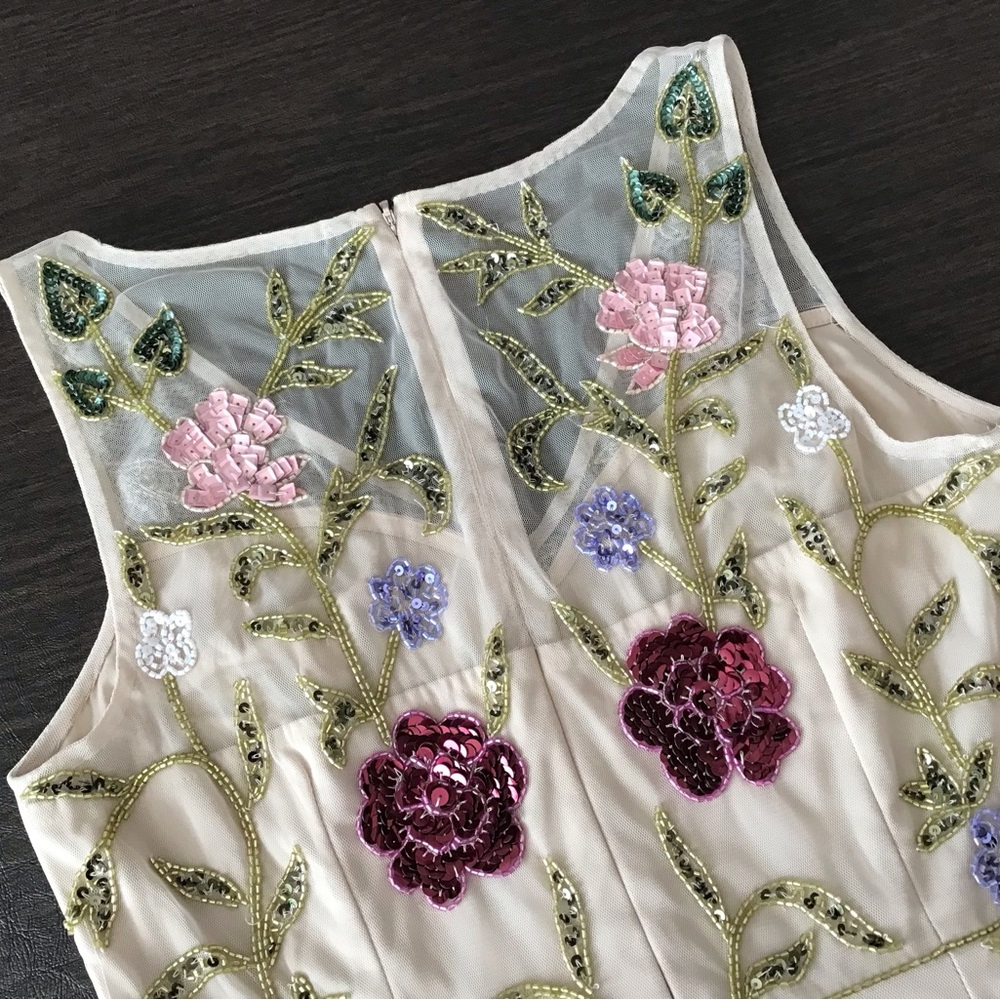 ADRIANNA PAPELL Beaded midi cocktail dress - worn only once! Gorgeous! - Picture 6 of 14